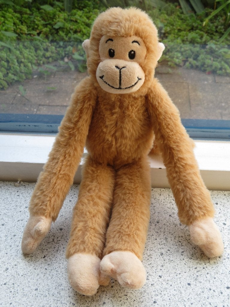Aap of aapje van Gaia Park licht bruin meet ca 33 cm, Ophalen of Verzenden, Zo goed als nieuw, Wasbaar, Bruin