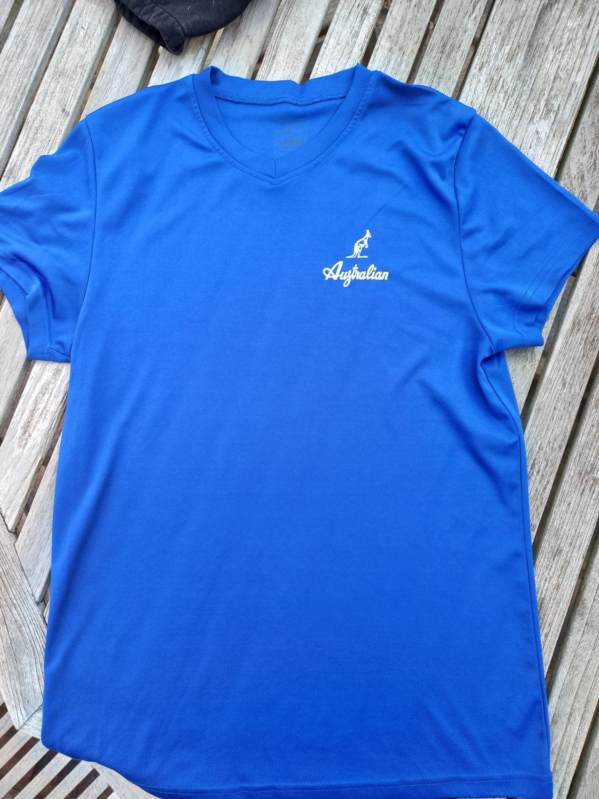 Australian T-shirt Blauw met Kangoeroe Logo mt m, Ophalen of Verzenden, Zo goed als nieuw, Australian, Maat 48/50 (M)