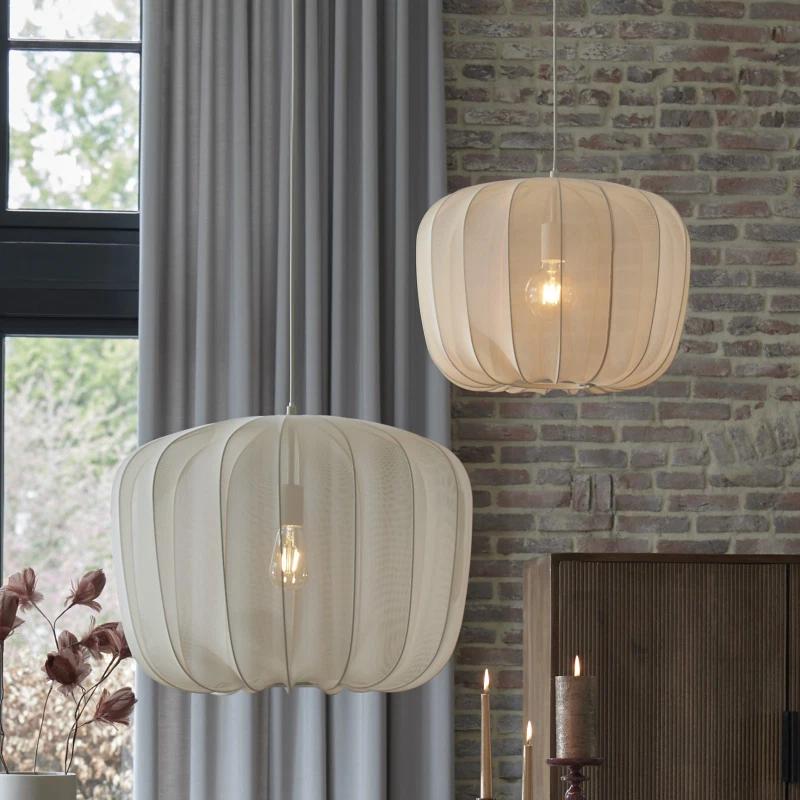 Set van 2 light and living plumeria hanglampen, Ophalen of Verzenden, Zo goed als nieuw, Stof