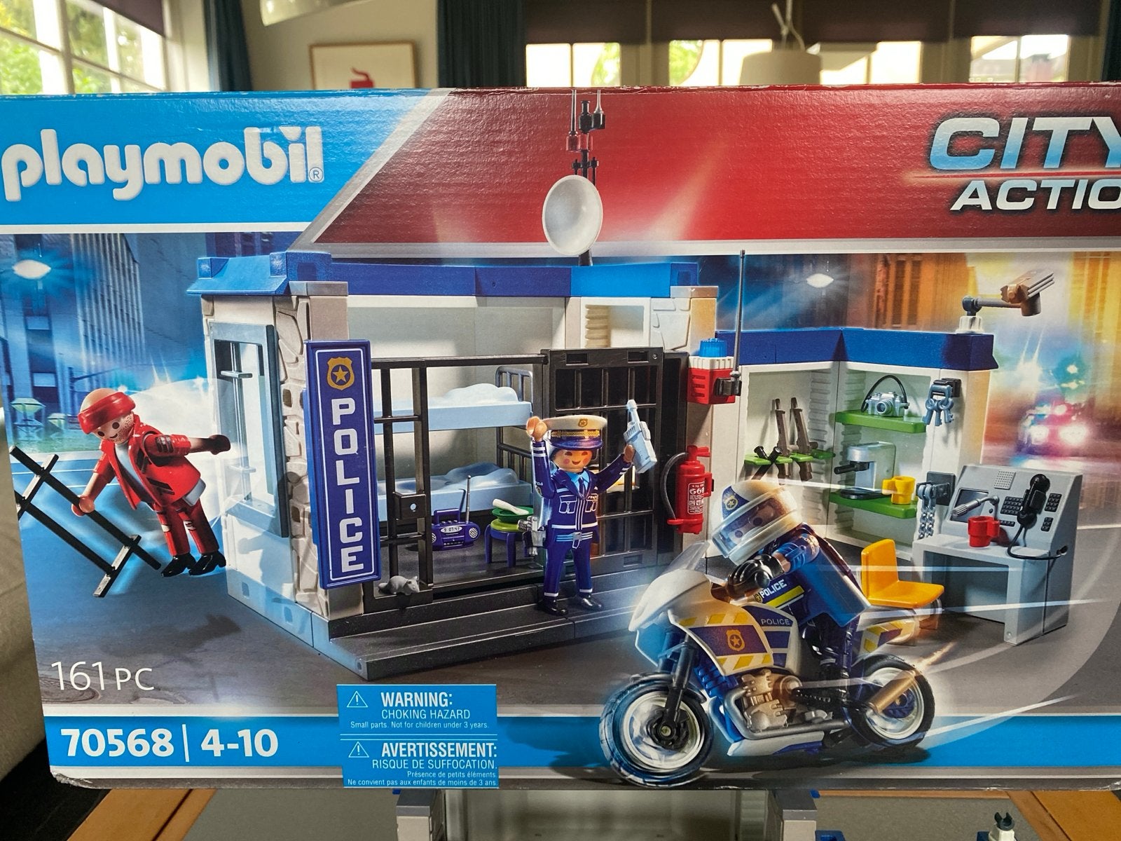 Playmobil City Action Politiebureau met Motor (70568), Gebouw, Complete set, Ophalen of Verzenden, Zo goed als nieuw