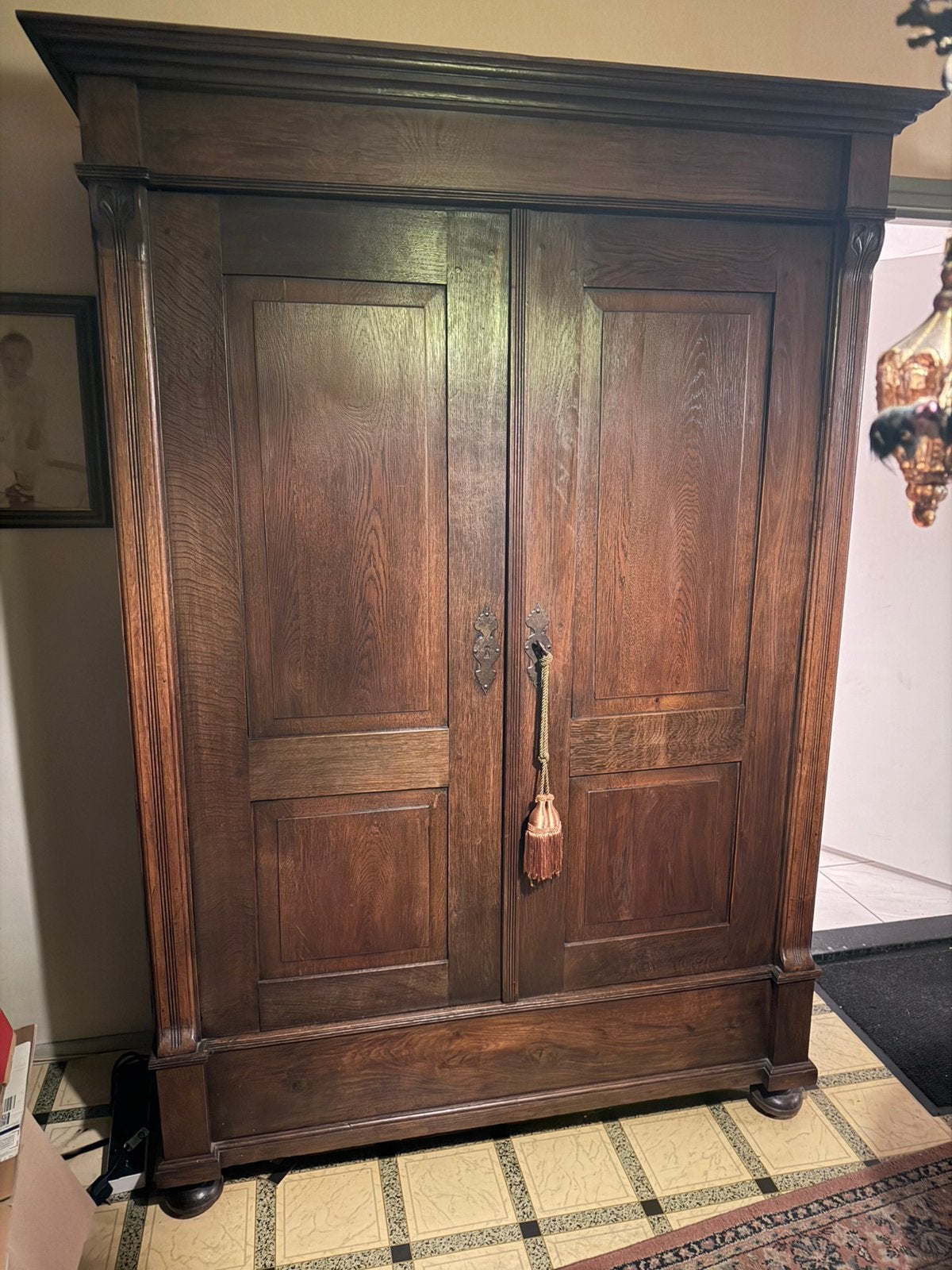 Oude eiken kast., Antiek en Kunst, Ophalen of Verzenden