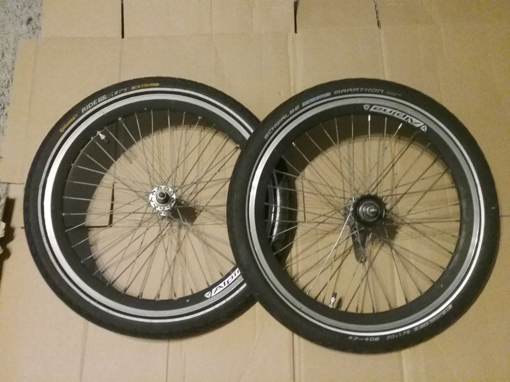 20 inch fietswielen, Fietsen en Brommers, Ophalen, Gebruikt, Alpina Trial, Aluminium