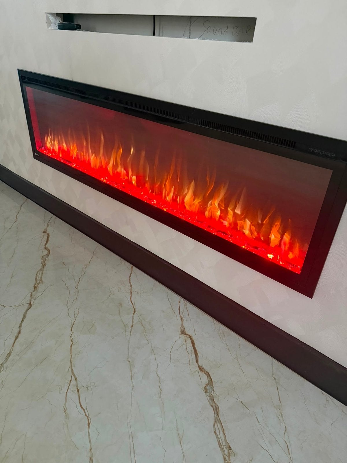 Elektrische Sfeerhaard 152x43cm - Inbouw/Hangend, Huis en Inrichting, Ophalen, Nieuw, Hangende haard, Elektrische haard