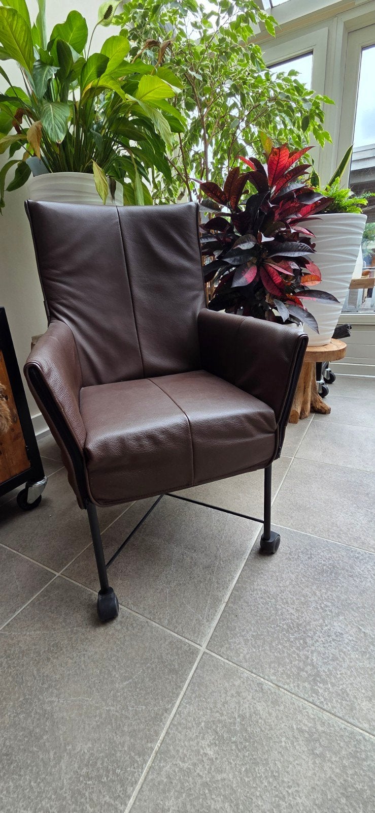 6 Montis Chaplin eetkamerstoelen refurbished, Ophalen, Gebruikt, Bruin, Vijf, Zes of meer stoelen