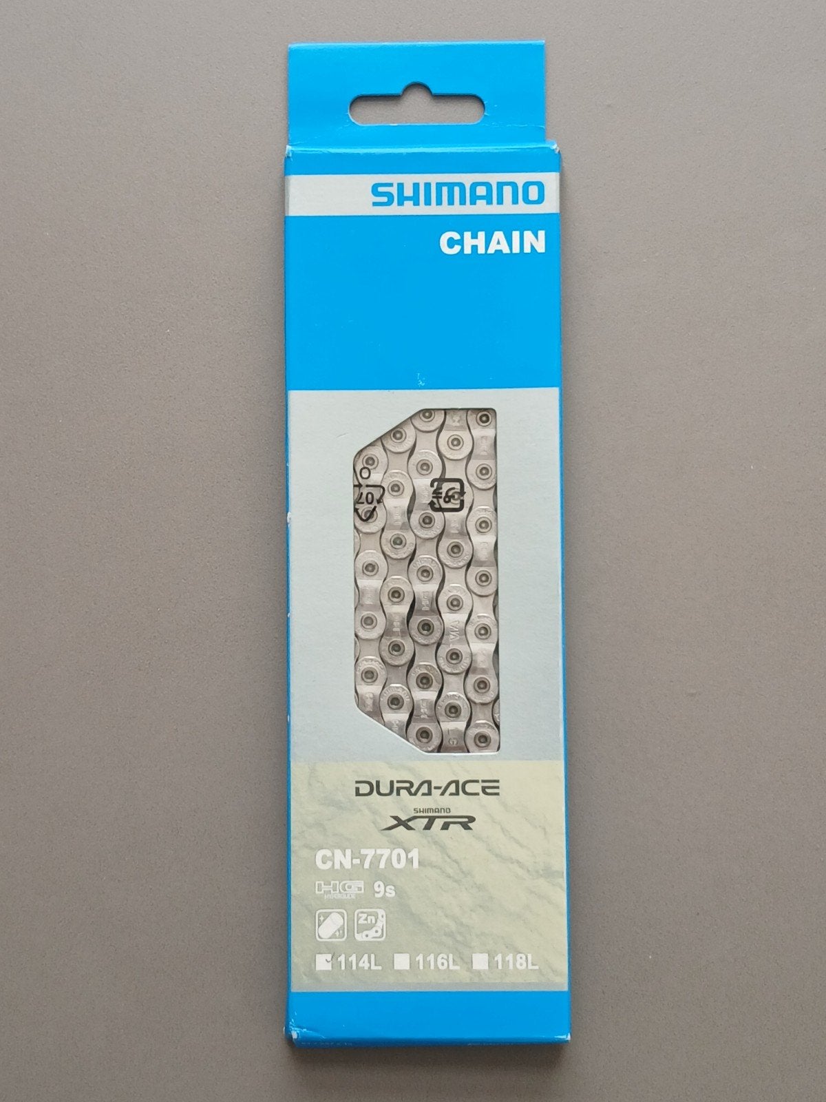 Shimano Dura Ace en XTR ketting, CN-7701, 9 speed, 114 links, Ophalen of Verzenden, Derailleur of Ketting, Shimano, Nieuw