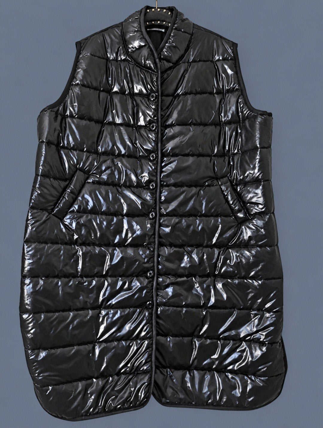 Magna glanzende bodywarmer - 56-58, Kleding | Dames, Zwart, Ophalen of Verzenden, Jas of Mantel, Magna