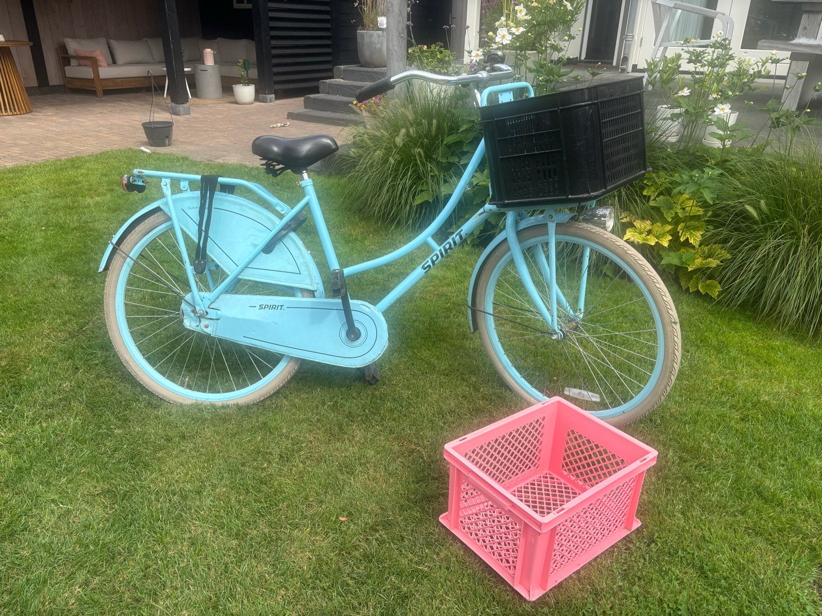 Spirit meisjesfiets 26 inch met mand, Ophalen, Gebruikt, Terugtraprem, 26 inch of meer