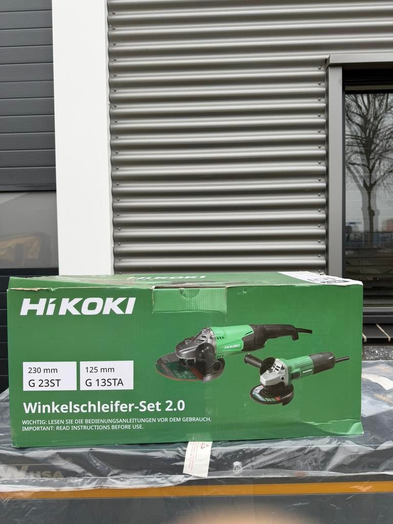 Nieuwe HiKOKI haakse slijper set 125mm + 230mm, Doe-het-zelf en Verbouw, Gereedschap | Overige machines, Zo goed als nieuw, Ophalen