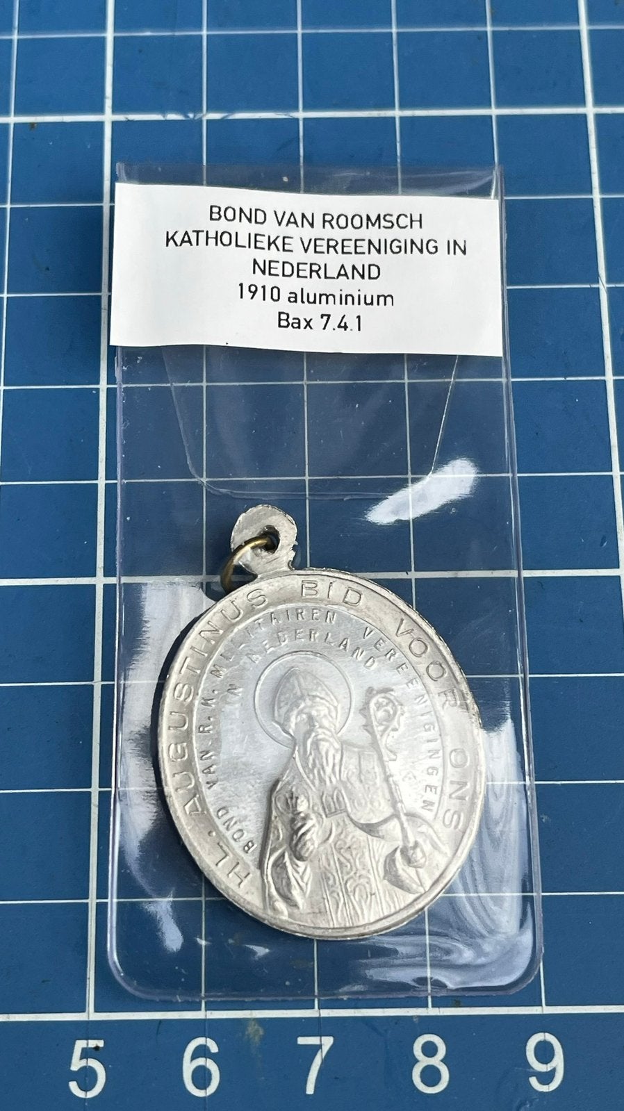 Medaille Bond van RK Militaire Vereenigingen in Ned 1910, Verzamelen, Ophalen of Verzenden, Landmacht, Nederland, Lintje, Medaille of Wings