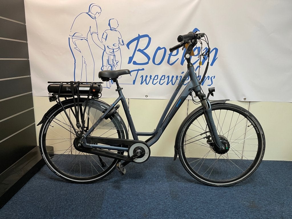 Amslod Hamilton E-Bike 28/54 8v voorwielmotor zgan, 53 tot 56 cm, Velgrem, (Extra) lage instap, Niet ingevuld