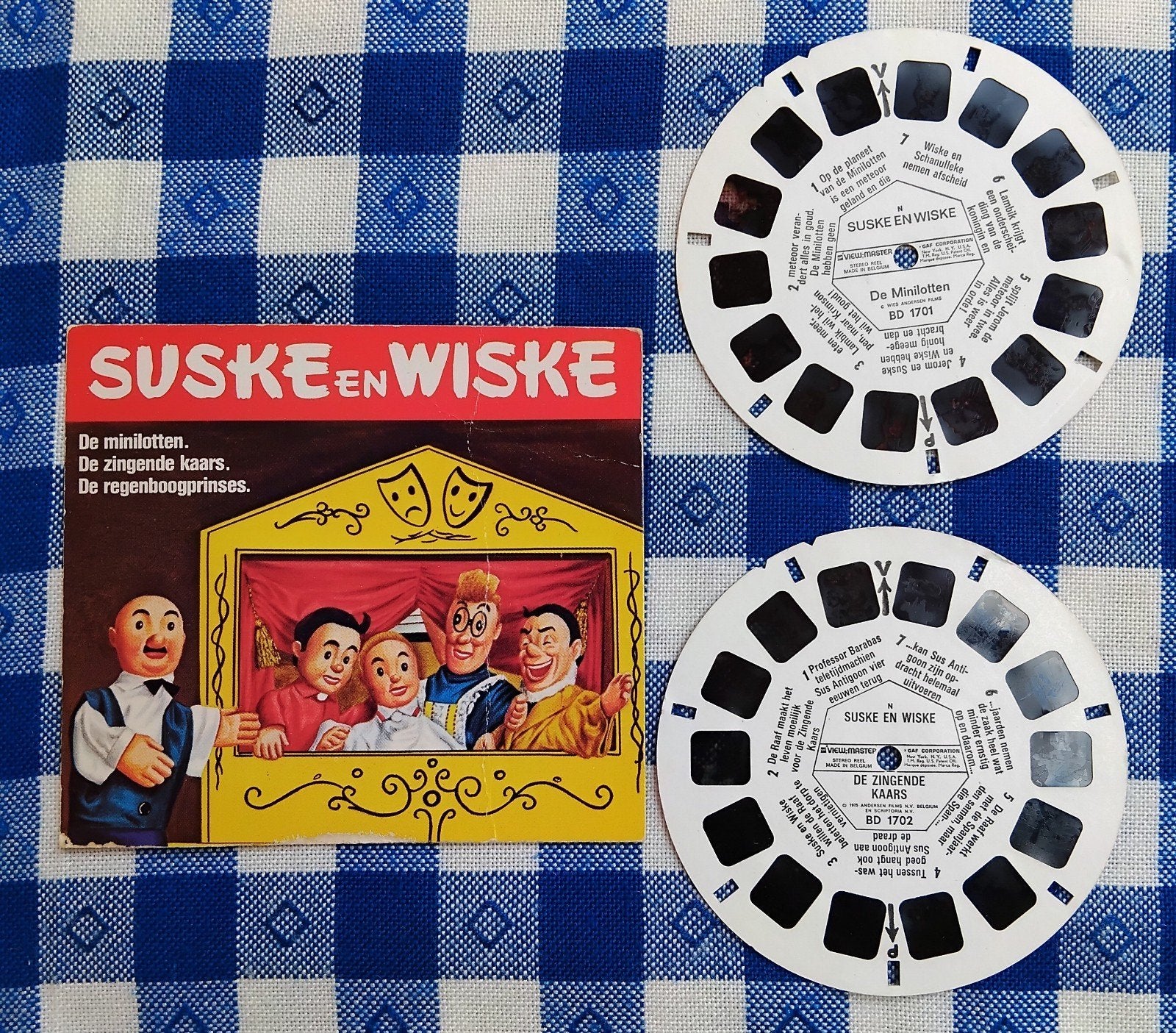 Suske en Wiske View-Master schijfjes (2) - 1975 - incompleet, Ophalen of Verzenden, Gebruikt