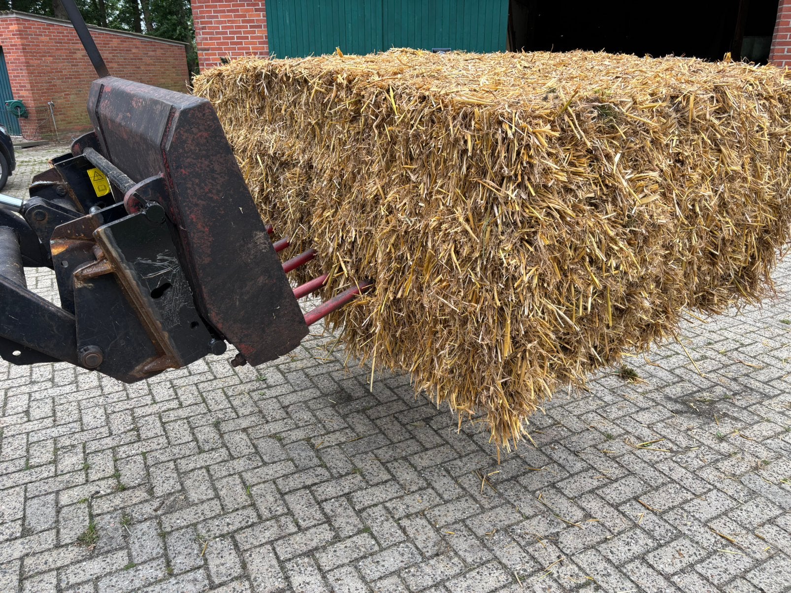 Grote balen gehakseld haverstro