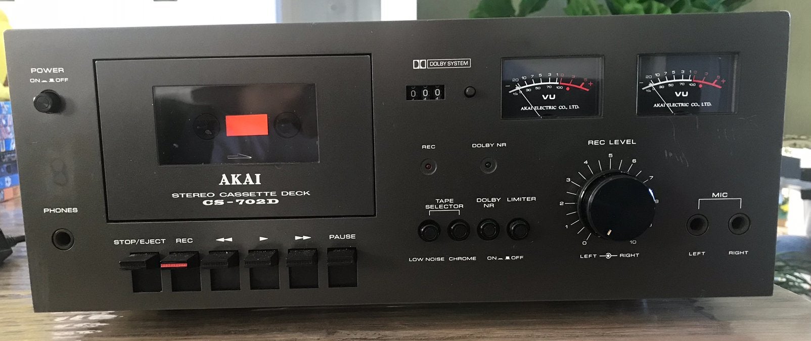 Vintage AKAI cassettedeck GS-720D, Ophalen, Enkel, Akai, Tape counter