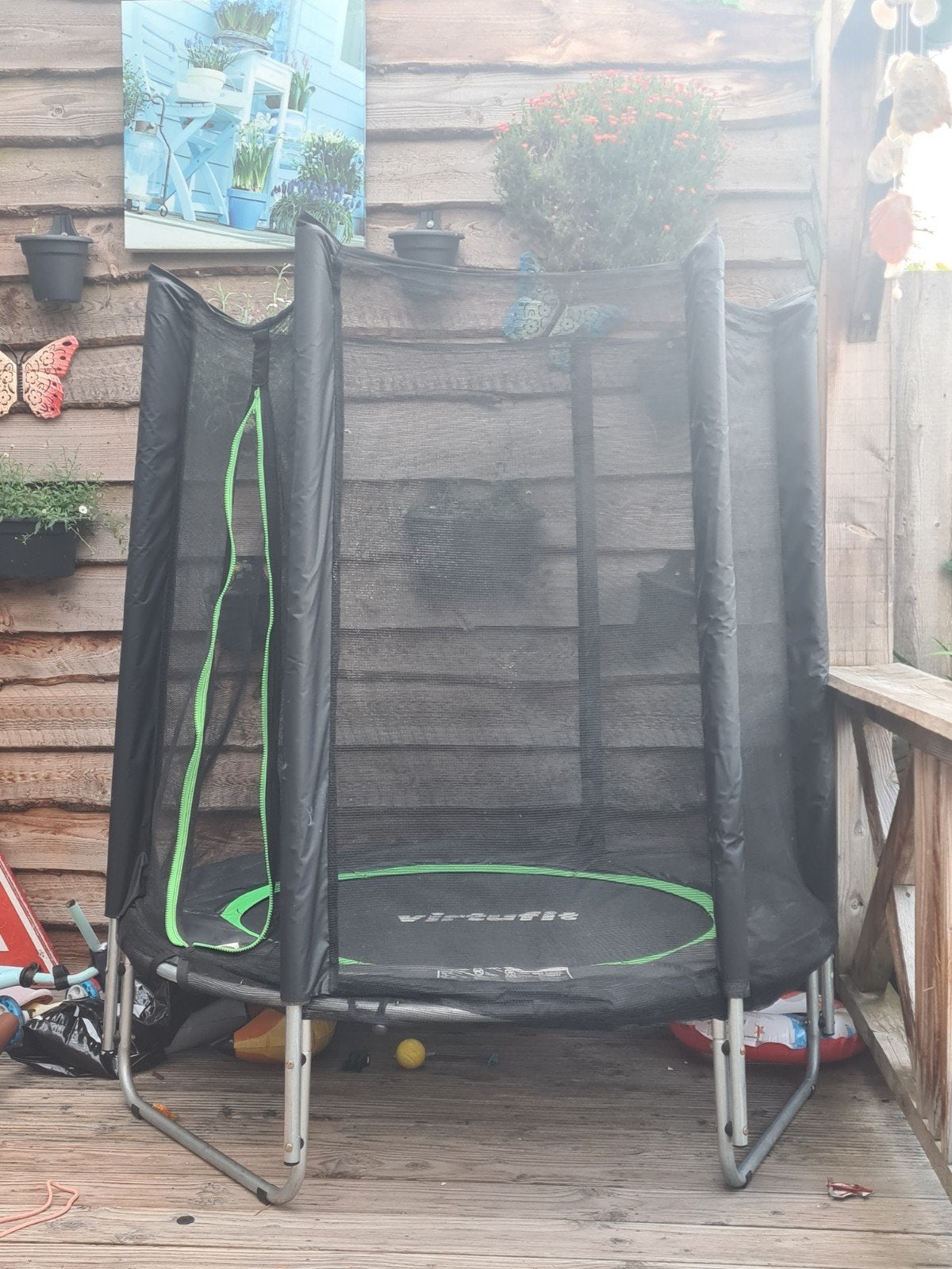 Virtufit Trampoline 140 cm inclusief extra net, Ophalen, Zo goed als nieuw