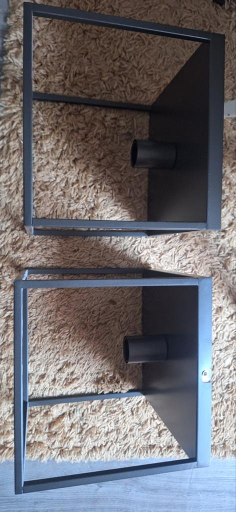 Set van 2 moderne zwarte wandlampen, Ophalen, Modern, Industrieel, Zo goed als nieuw, Metaal