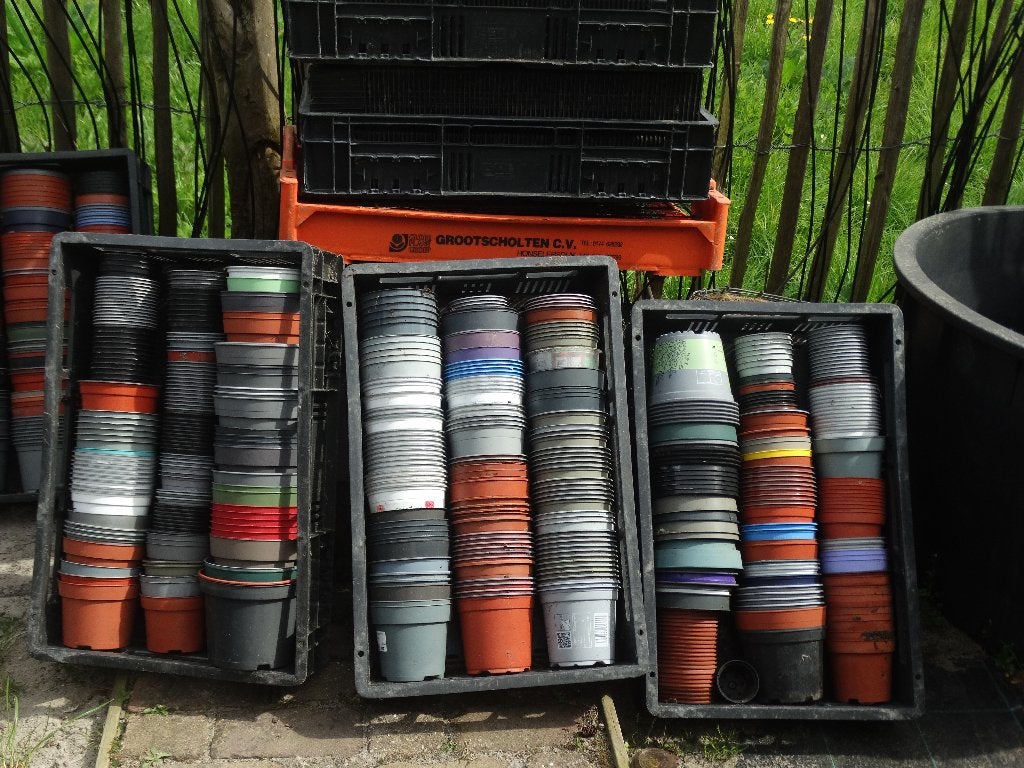 Gebruikte plastic kweekpotjes  in allerlei maten, Ophalen of Verzenden, Gebruikt, Overige typen