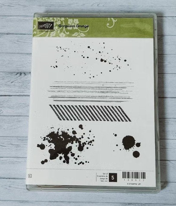 Stampin Up - Gorgeous grunge rubber stamp, Hobby en Vrije tijd, Stempelen, Ophalen of Verzenden, EZ-mounted stempel