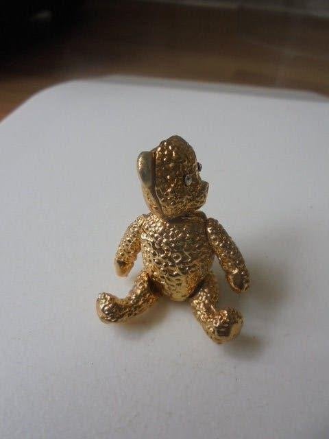 Beweegbare beren broche, Ophalen of Verzenden, Zo goed als nieuw, Zilver, Overige materialen