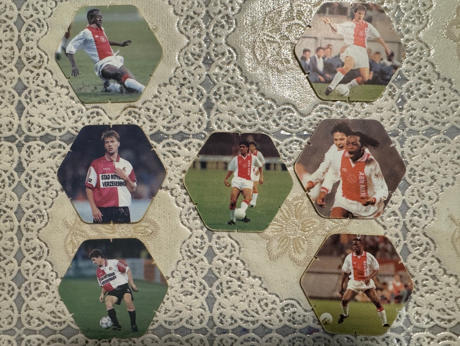Super Topshots 1996/1997 - Voetbal Pogs - Ajax & Feyenoord, Verzenden, Gebruikt, Ajax, Spelerskaart