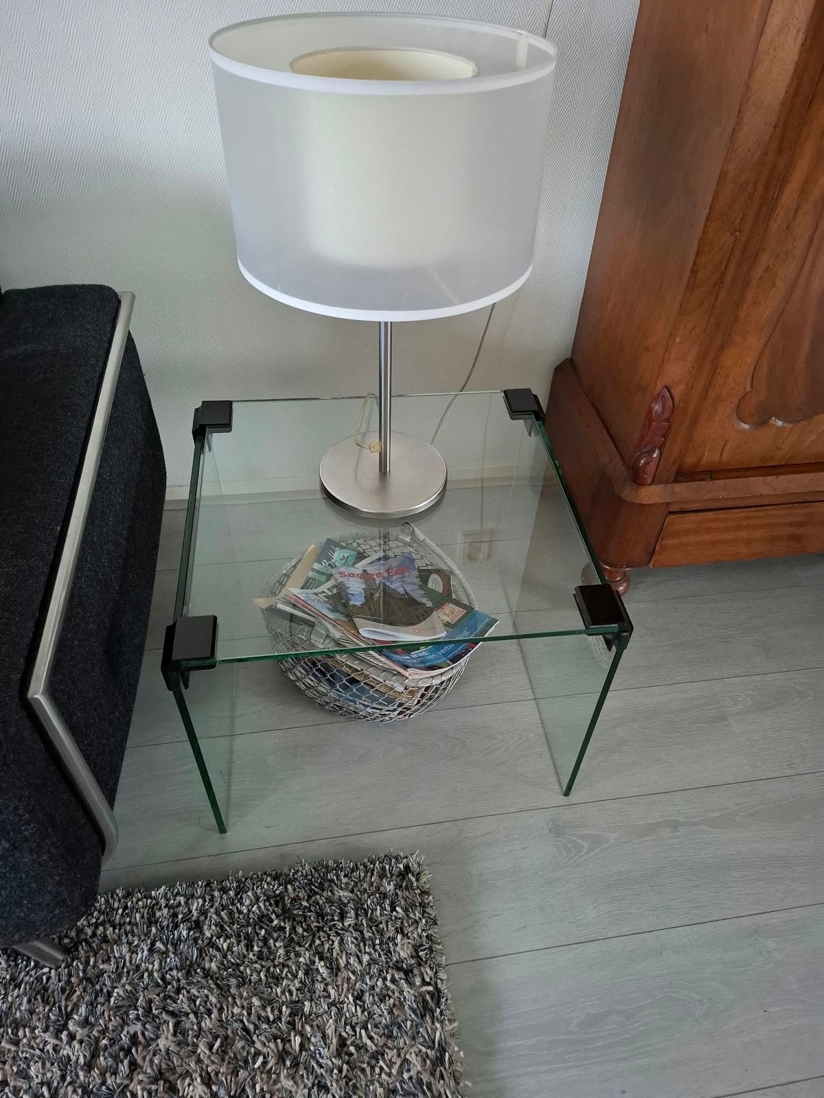 tafellamp, Ophalen, Gebruikt, Glas