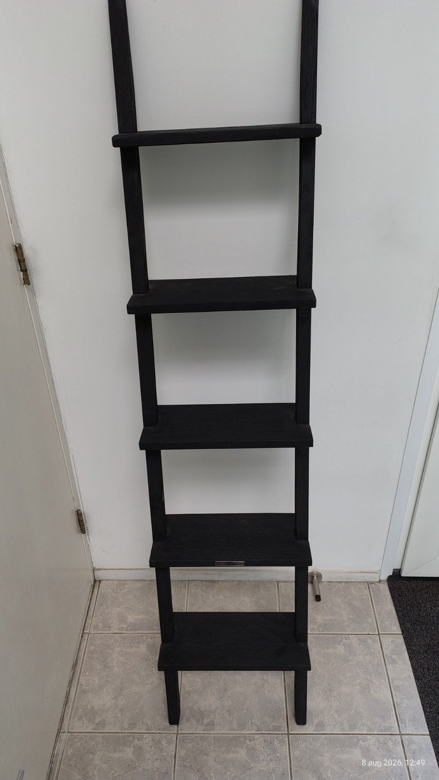 Decoratief trapje (172 x 38 cm) - zwart hout, Ophalen, Gebruikt