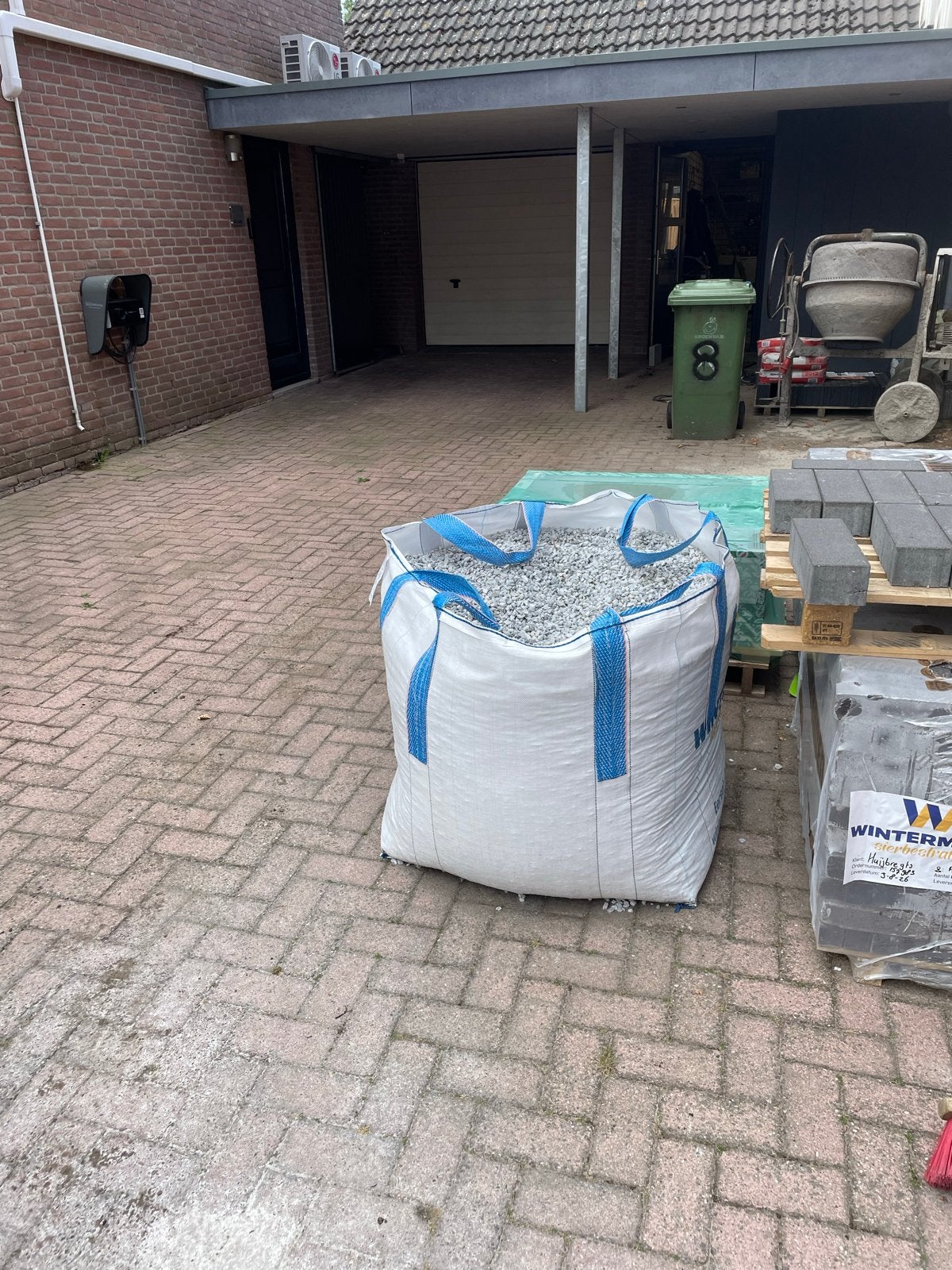 Bigbag met wit siergrind - Zo goed als nieuw, Ophalen, Zo goed als nieuw, Wit, Grind