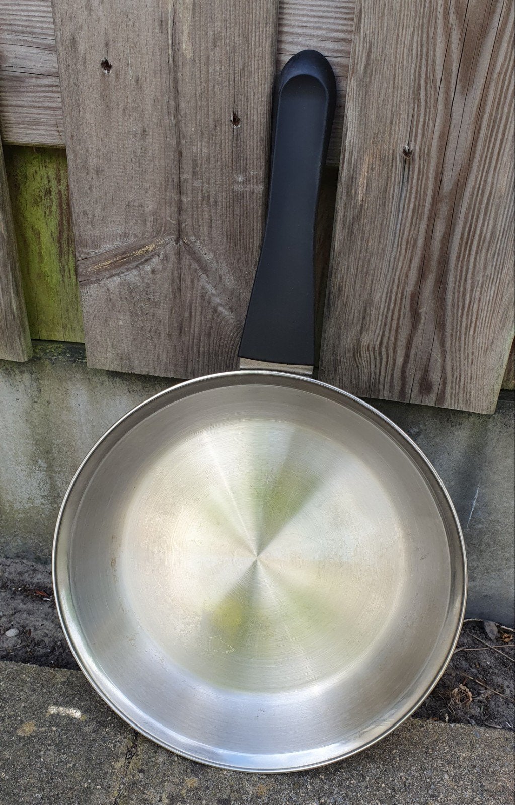 Q-linair Hapjespan Koekenpan 29cm, 5cm hoog, Ophalen of Verzenden, Gebruikt, Rvs, Koekenpan