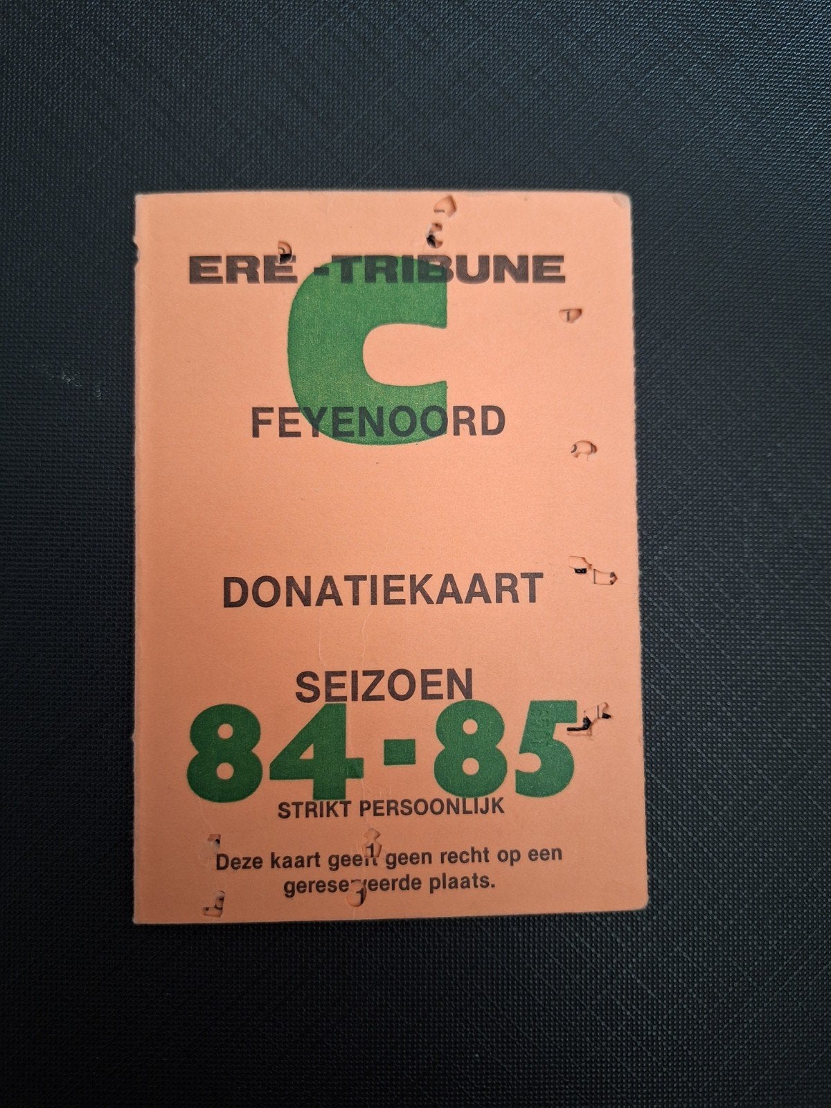 Donatiekaart 84-85 Feyenoord, Ophalen of Verzenden, Zo goed als nieuw, Feyenoord