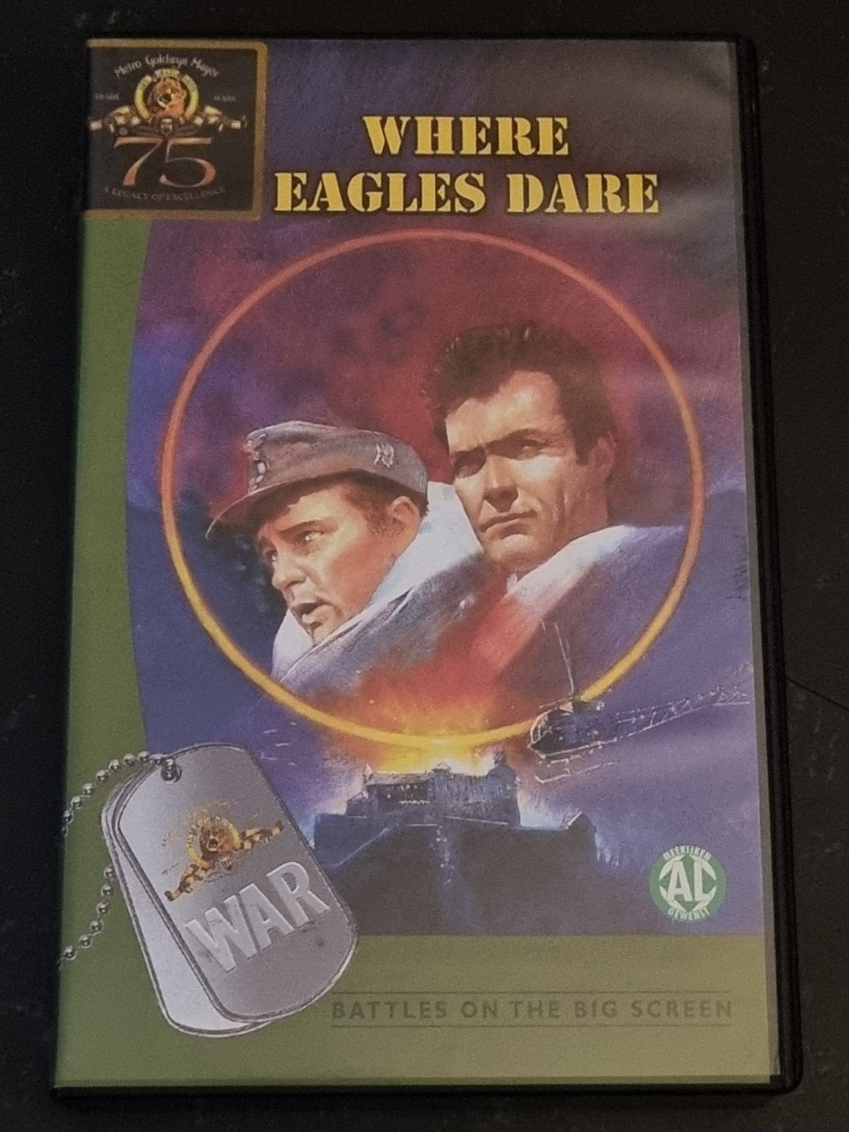 Where Eagles Dare VHS - Actie/Oorlogsklassieker, Ophalen of Verzenden, Extra's, Actie en Avontuur, Vanaf 12 jaar