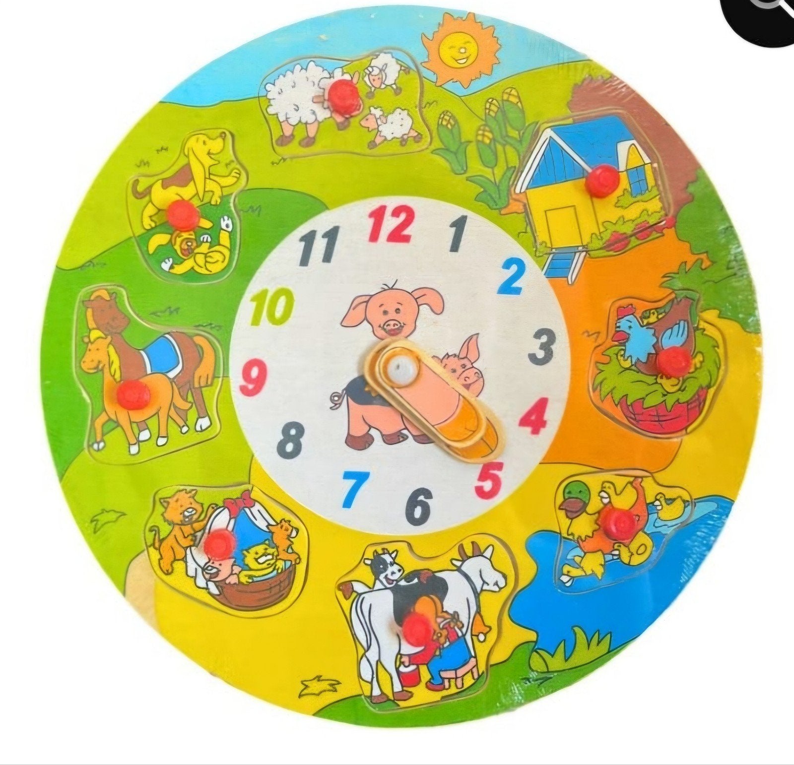 klok - puzzel - hout - NIEUW, Ophalen of Verzenden, Nieuw