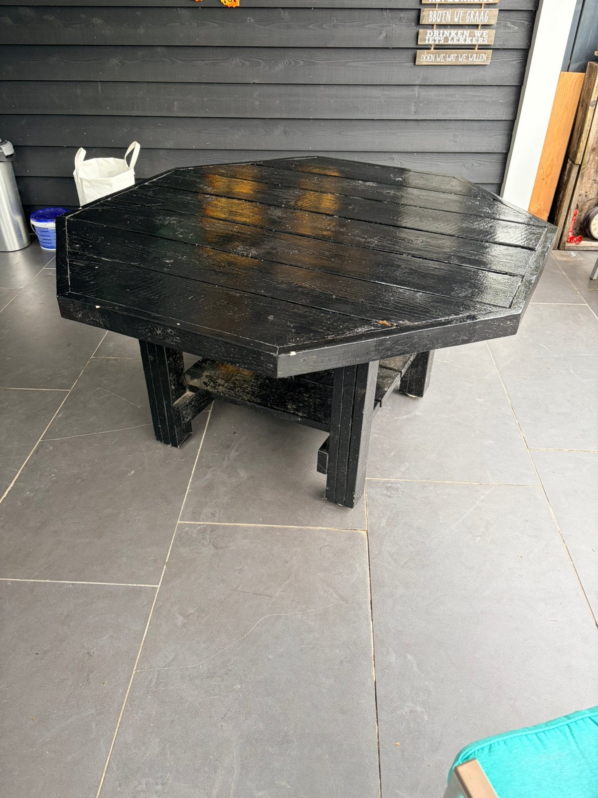 Stijger houteb tafel, Huis en Inrichting, Tafels | Eettafels, Ophalen, Zo goed als nieuw, Rechthoekig, 50 tot 100 cm