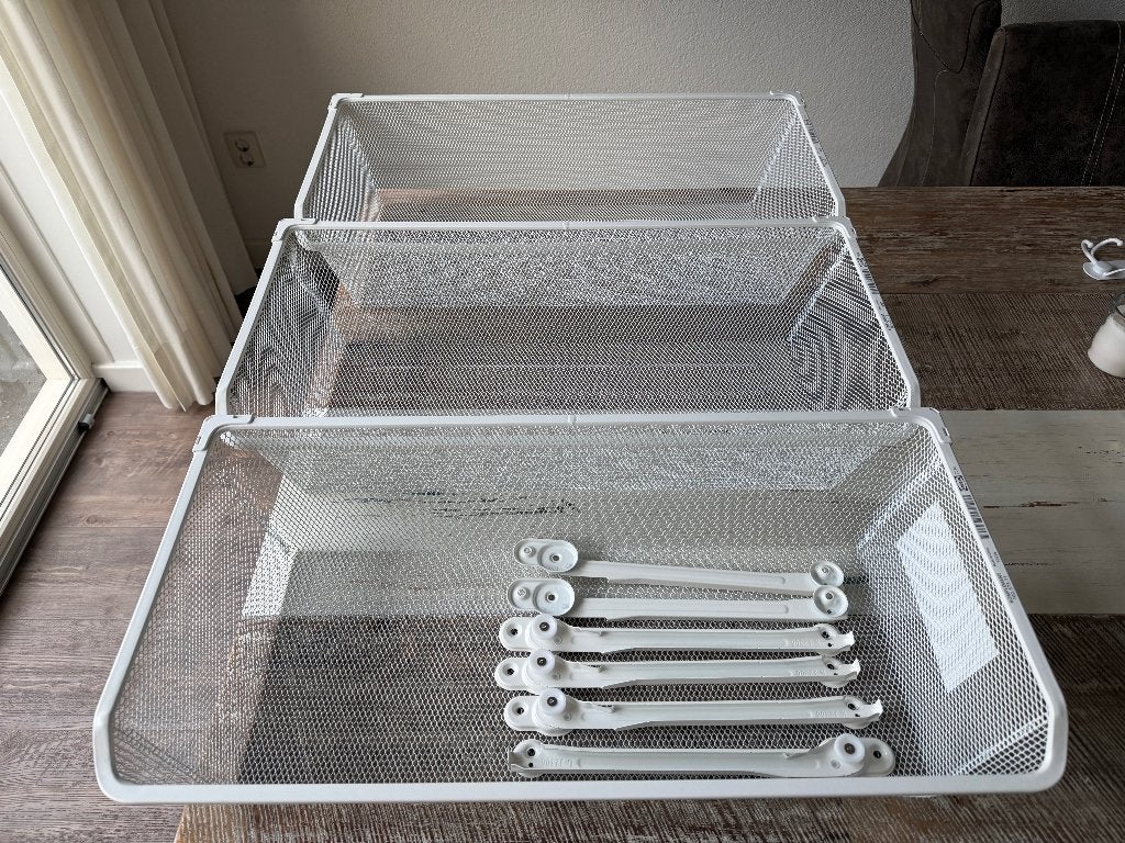 3x draadmanden voor PAX Kast, Huis en Inrichting, Kasten | Kledingkasten, Ophalen, Minder dan 50 cm, Wit, Zo goed als nieuw