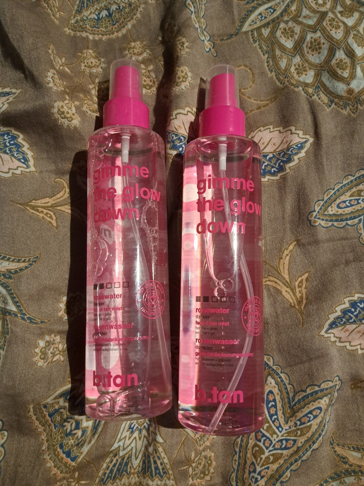 B.tan Rosewater Facial Tan Mist, Ophalen of Verzenden, Gebruikt, Gehele gezicht, Verzorging