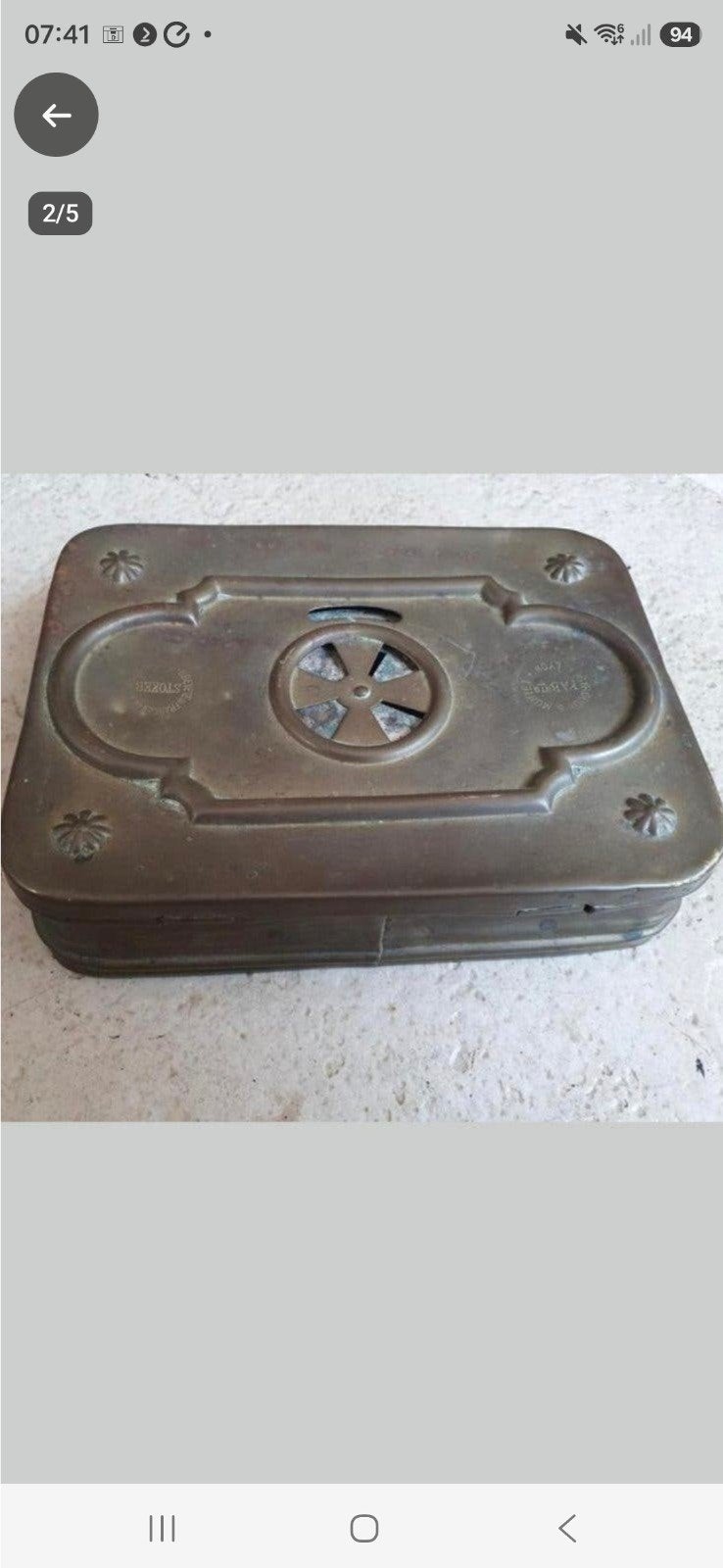voetenwarmer / stoof Stoker Girodon & Montet Lyon €25, Ophalen of Verzenden, Koper