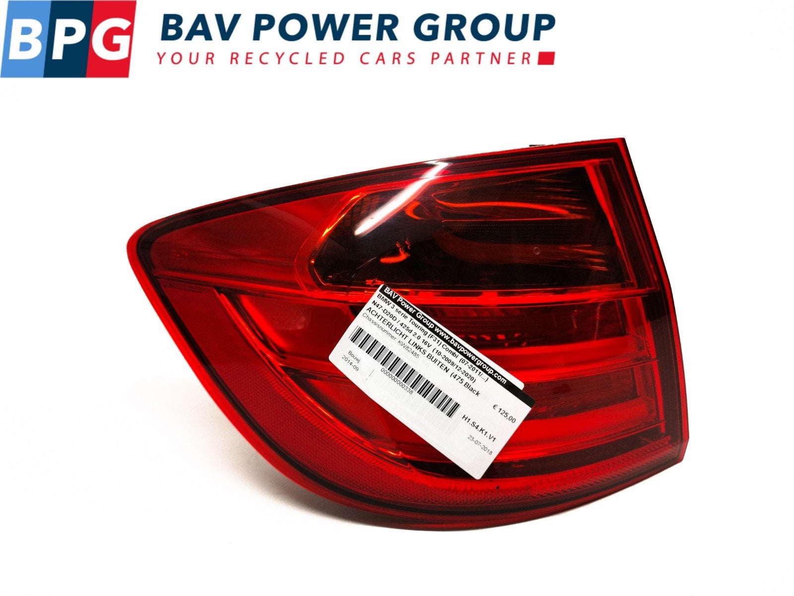 ACHTERLICHT LINKS BUITEN BMW 3 serie Touring (F31), Gebruikt, BMW, Petuelring 130
80809  München, DE, Bayerische Motoren Werke AG