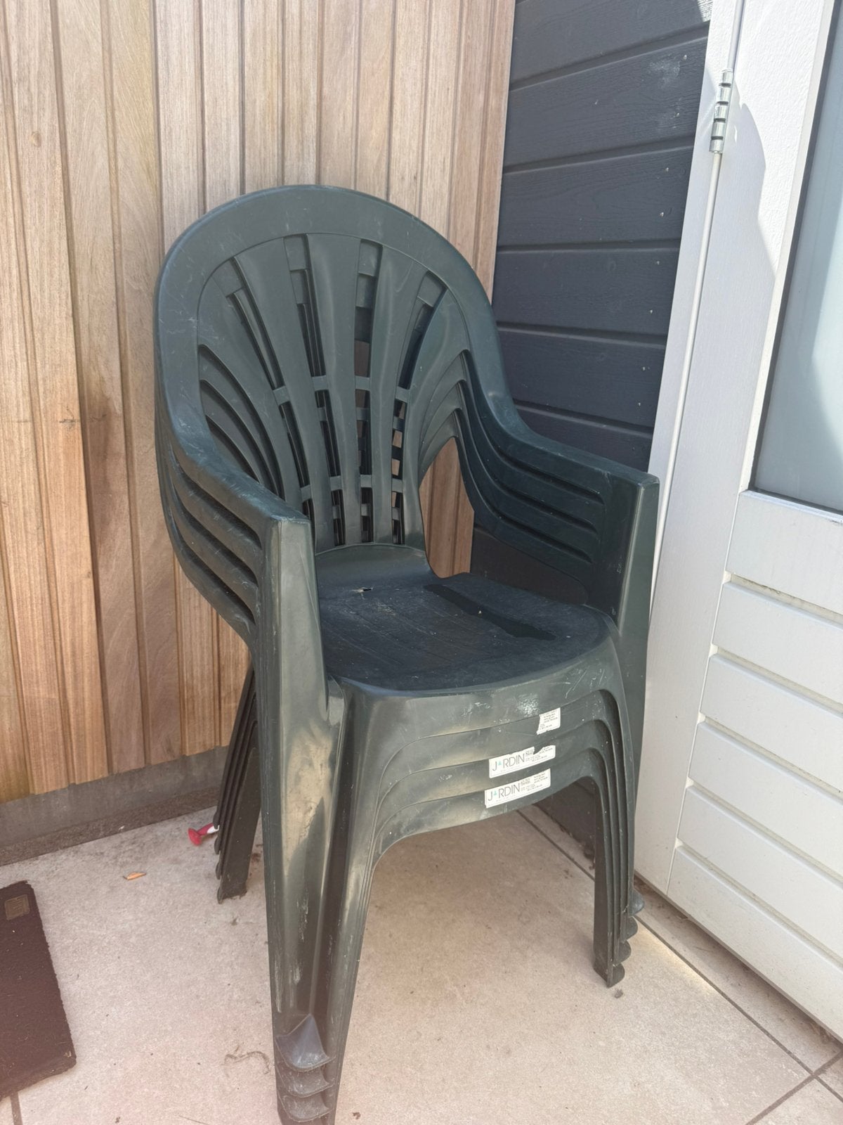 4x Jardin tuinstoelen, Tuin en Terras, Tuinstoelen, Ophalen, Zo goed als nieuw, Kunststof