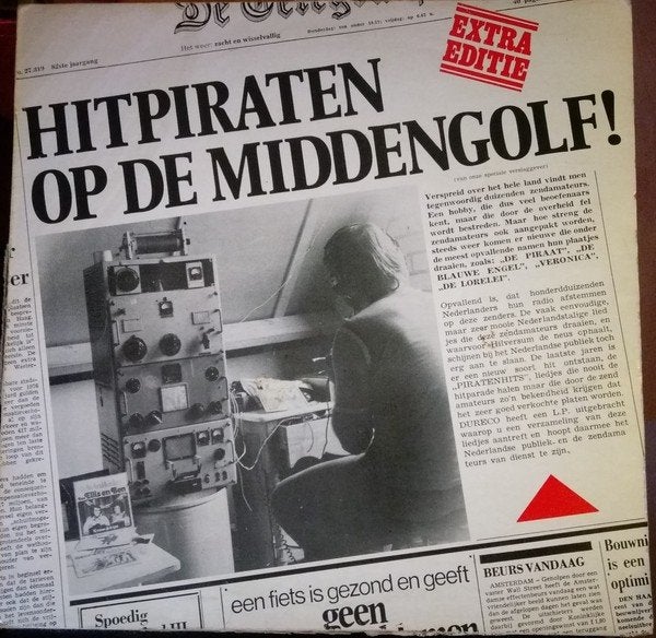 Piraten L.P. (1975) Hitpiraten op de Middengolf !, LP, Gebruikt, Ophalen of Verzenden, Levenslied of Smartlap
