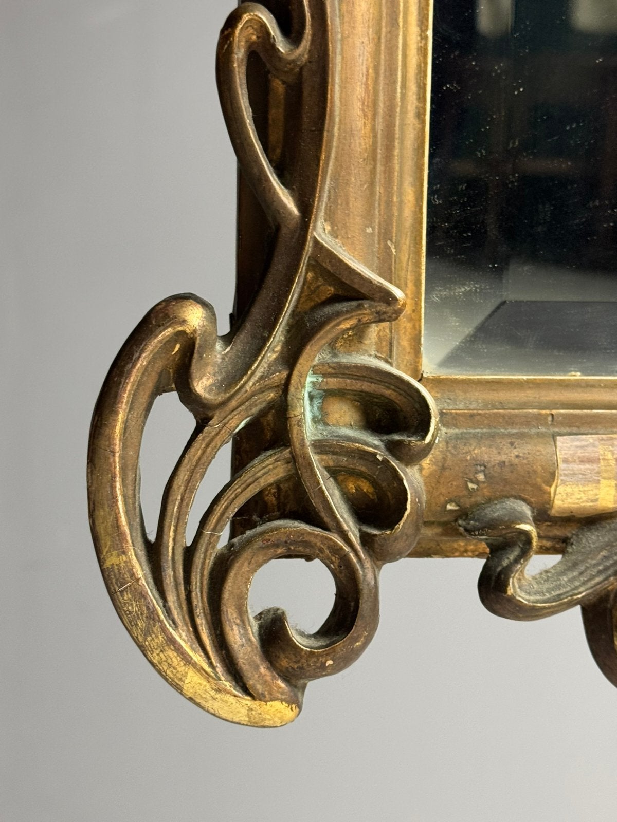 Art Nouveau Spiegel ca. 1900, Antiek en Kunst, Antiek | Spiegels, Ophalen, Rechthoekig, Minder dan 50 cm