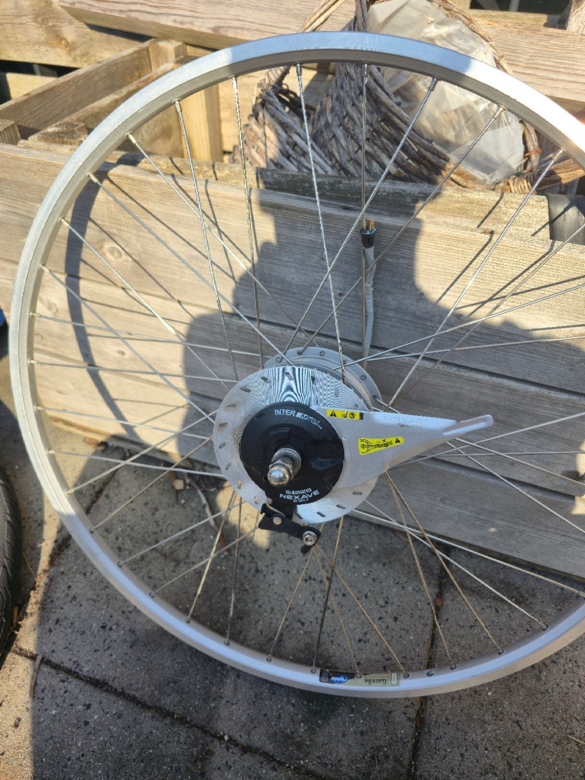 Gazelle voorwielmotor 9 pins, 28 inch,, Fietsen en Brommers, Fietsonderdelen, Wiel, Gebruikt, Toerfiets, Ophalen of Verzenden
