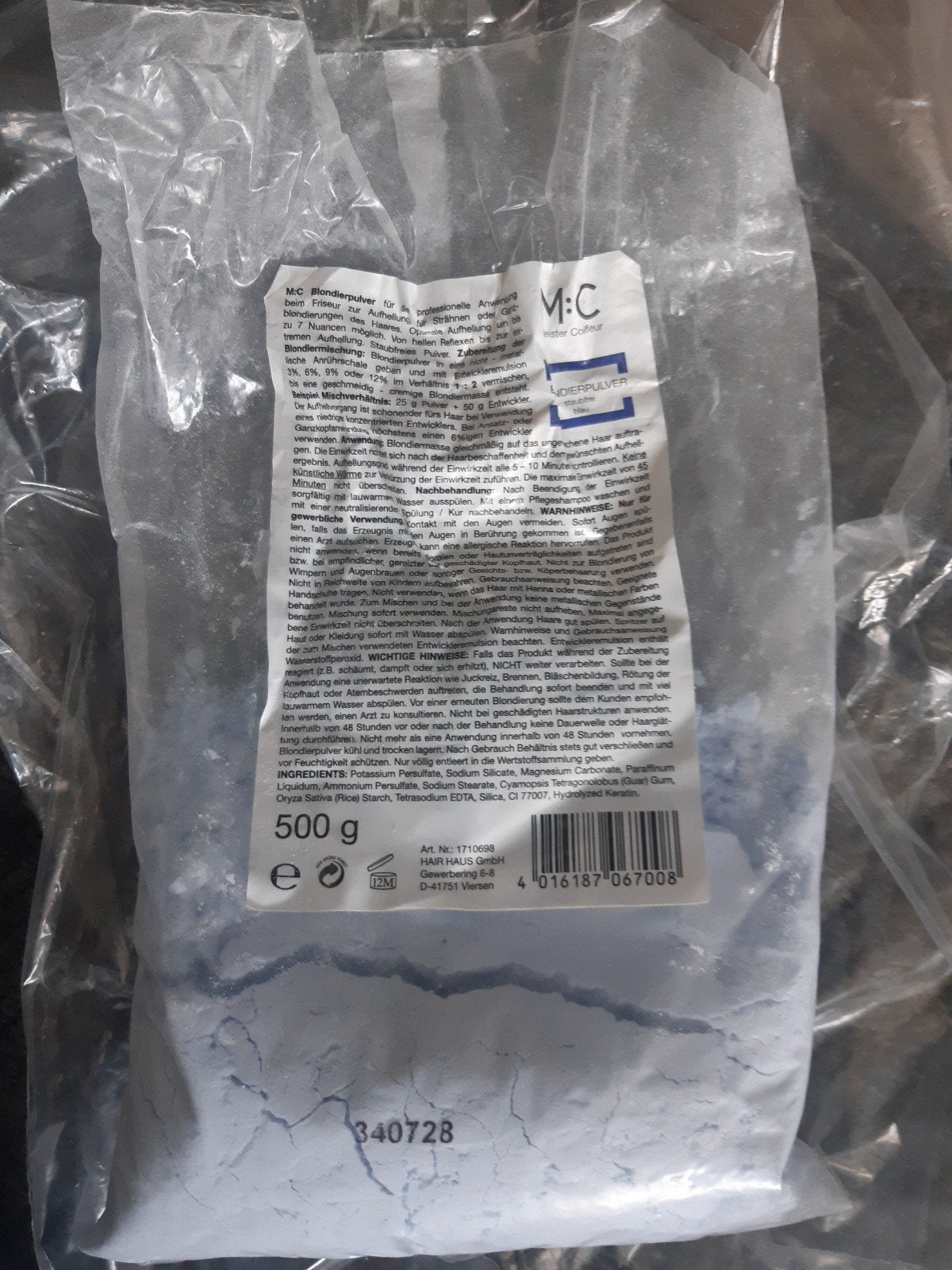 M:C blondeerpoeder blauw haar kleuren haarverf, Sieraden, Tassen en Uiterlijk, Uiterlijk | Haarverzorging, Ophalen of Verzenden
