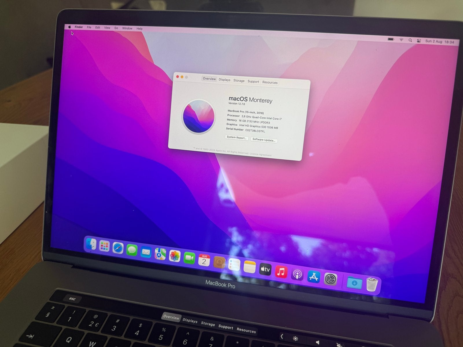 MacBook Pro 15 inch (2016) - i7, 16GB RAM, 256GB SSD, Computers en Software, Apple Macbooks, MacBook Pro, 2 tot 3 Ghz, 512 GB