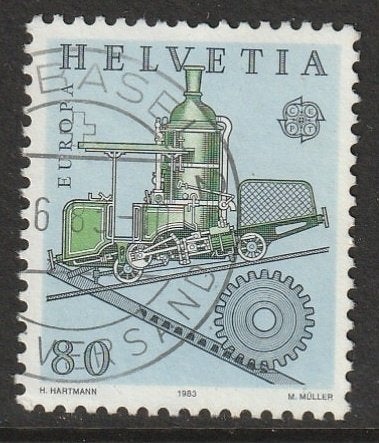 Zwitserland 1983 1250 Europa 80c, Gest, Ophalen of Verzenden, Postfris