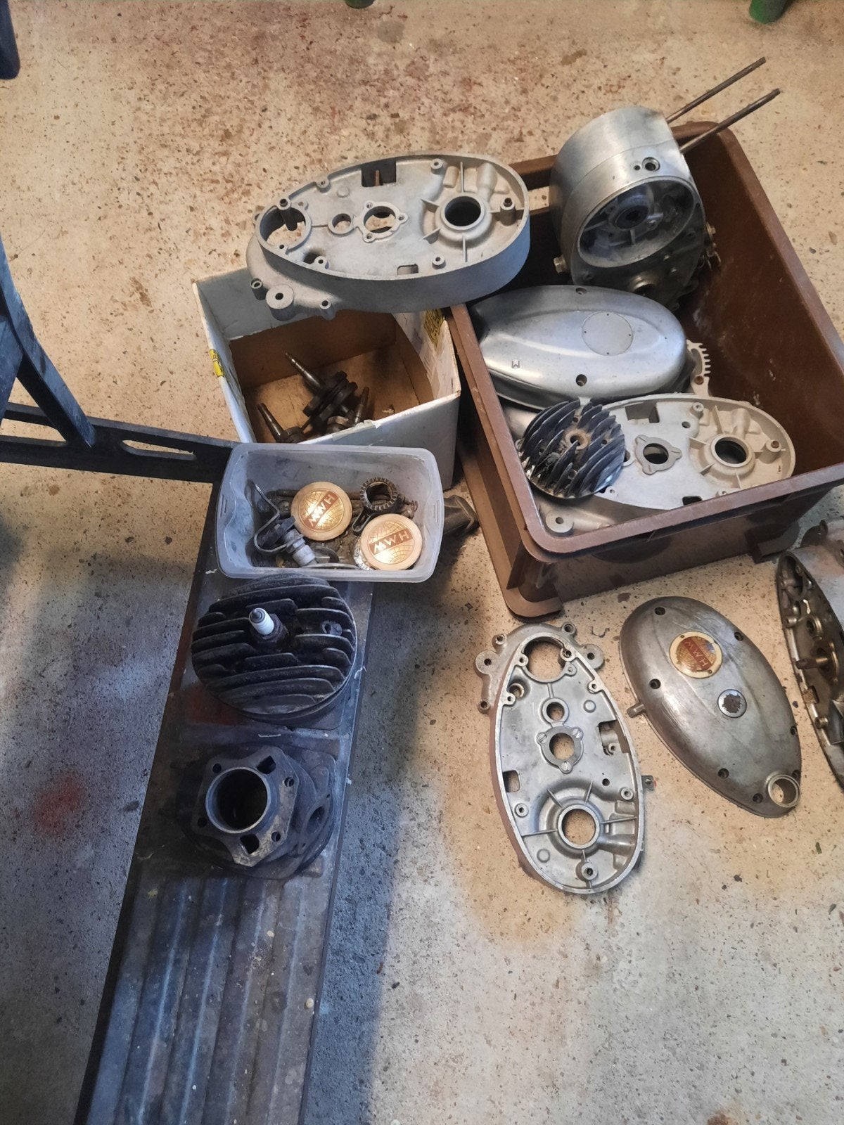 HMW Bromfiets Oldtimer N blok onderdelen (bj. 1954), Ophalen of Verzenden, Zo goed als nieuw, Blok, Overige merken