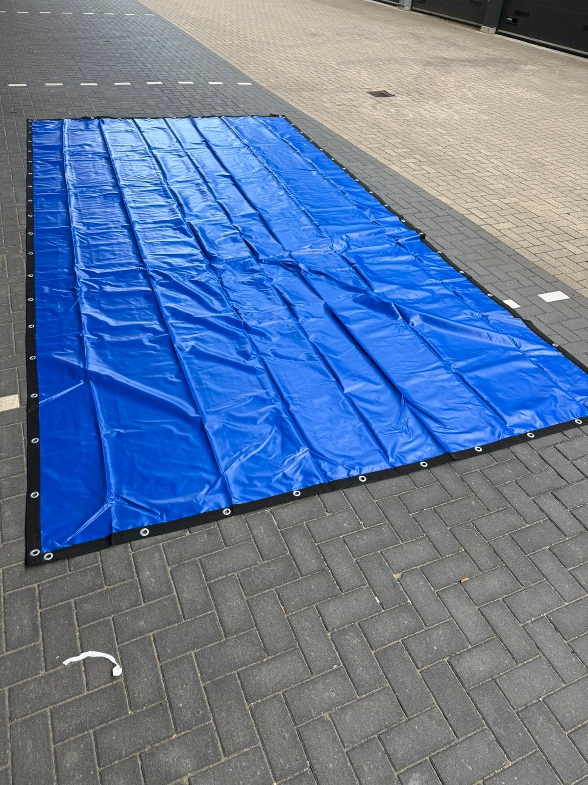 Blauw PVC zeil van 268x550cm, Ophalen of Verzenden, Gebruikt, 10 tot 15 m², Zeil