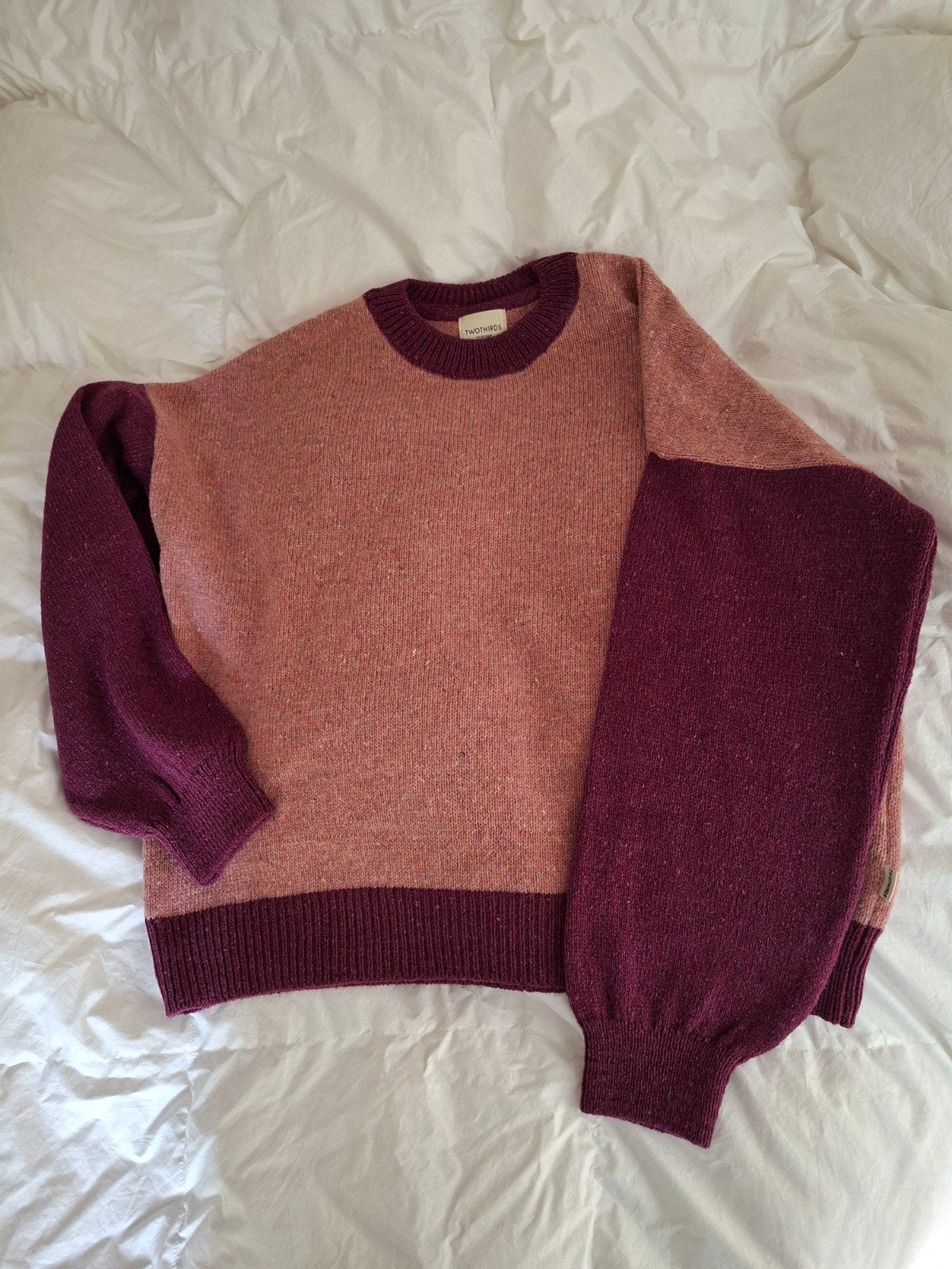 Nieuwe Twothirds duurzame trui, maat M, Maat 38/40 (M), Nieuw, Ophalen of Verzenden, Paars