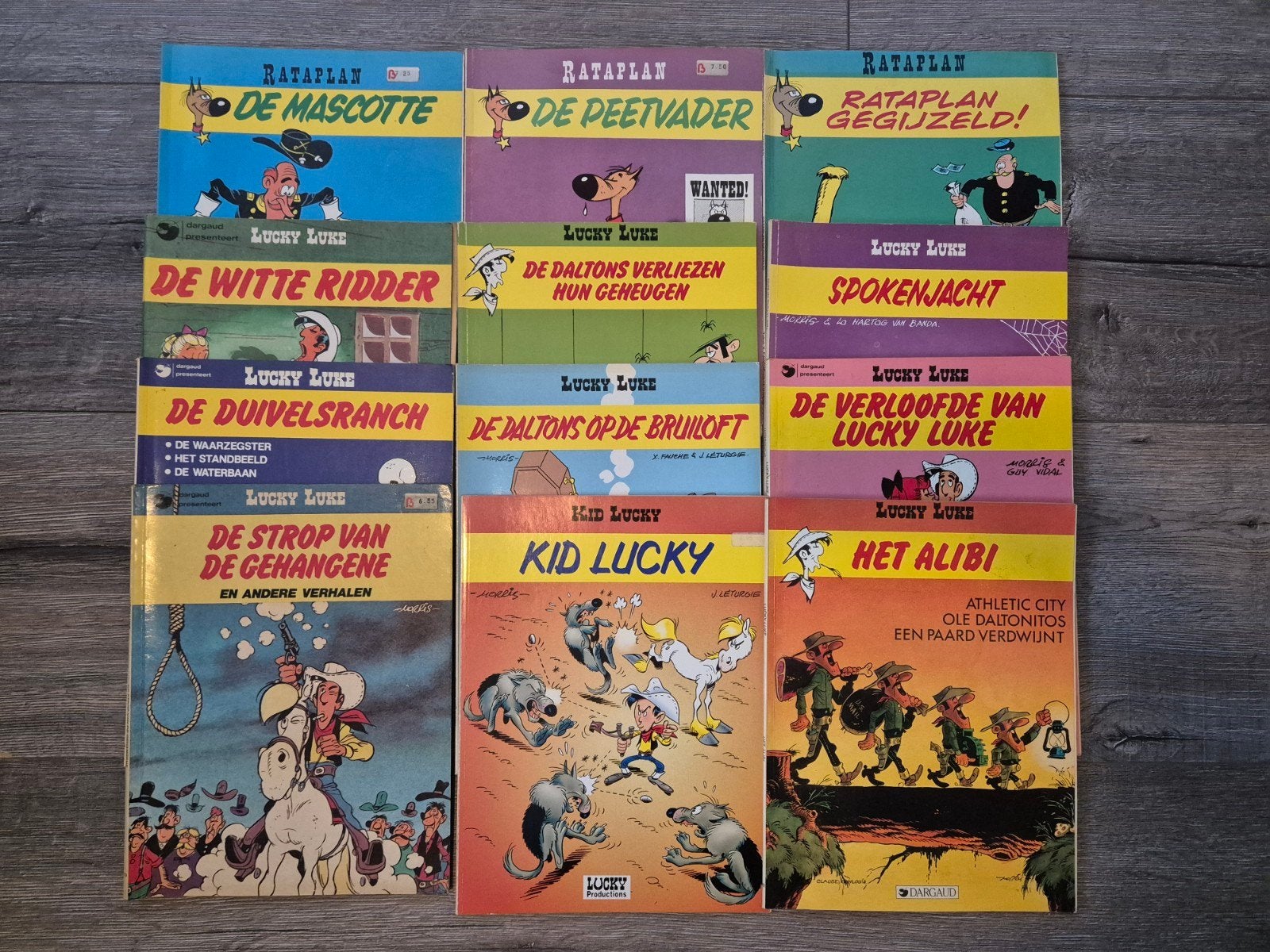 Lucky Luke en Kid Lucky stripboeken collectie, Meerdere stripboeken, Ophalen of Verzenden, Gelezen