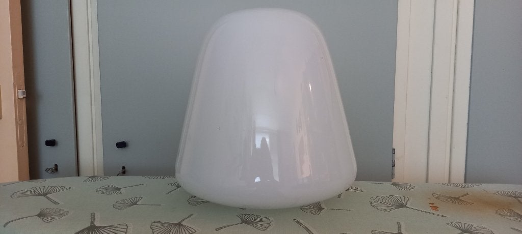 oude schoollamp / hal lamp 50 jaren??, Ophalen, Gebruikt, E27 (groot), Glas