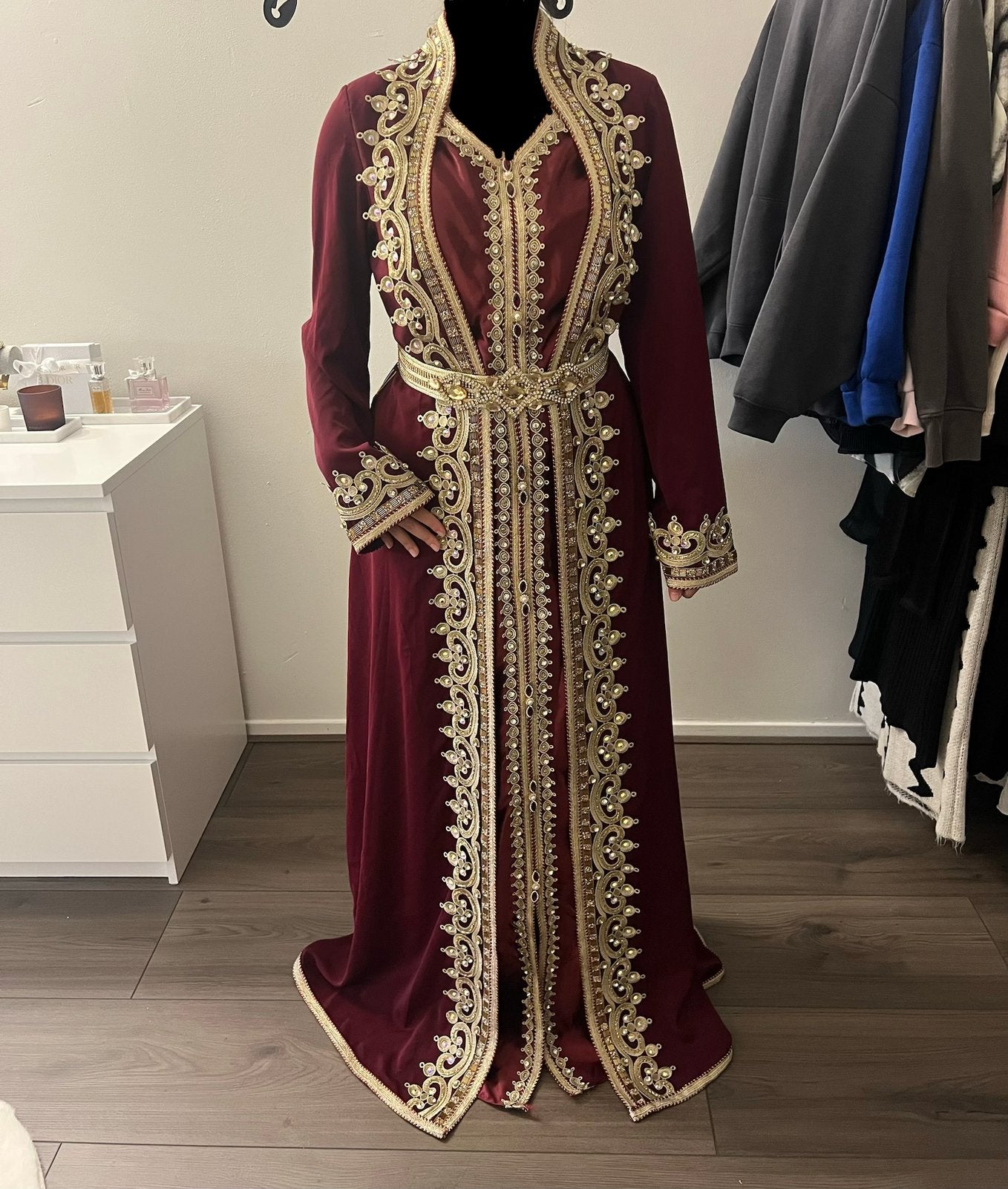Takchita bordeaux (nieuw), Maat 38/40 (M), Overige typen, Ophalen of Verzenden, Zo goed als nieuw