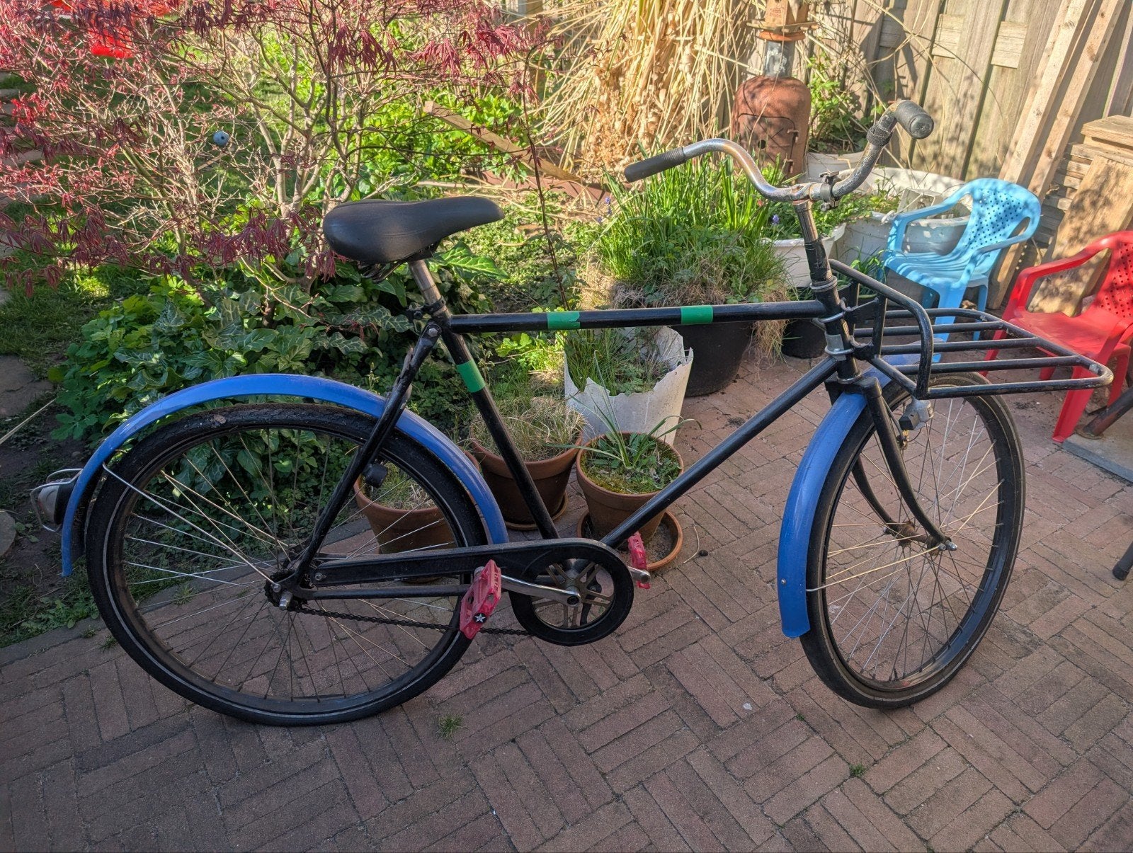 Degelijke Kronan transportfiets met voordrager, Terugtraprem, Gebruikt, 53 tot 57 cm, Ophalen