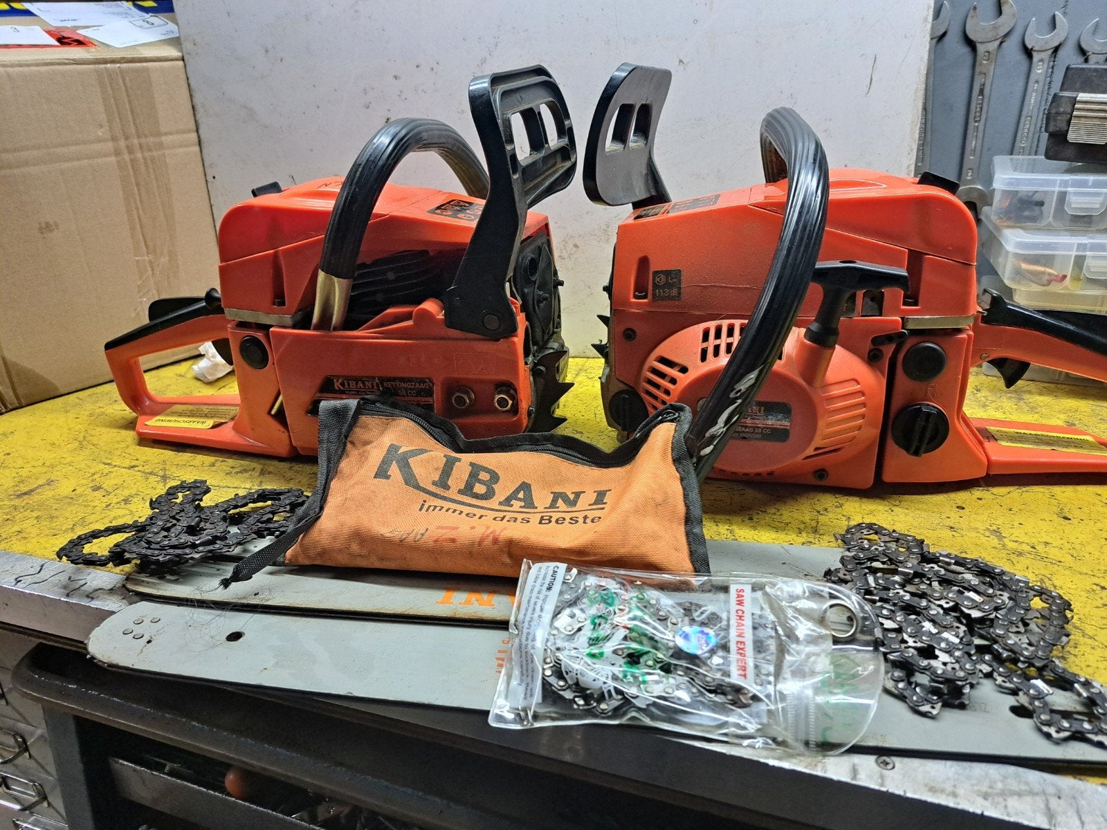 2 kibani kettingzaag opknapper, Ophalen, Gebruikt